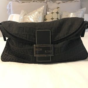 Fendi Zucca Flap Shoulder Bag